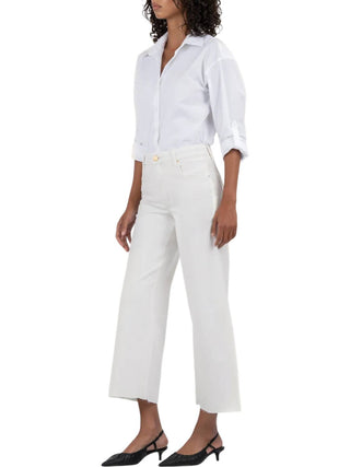 Kut From The Kloth - Calça Meg Velvet de cintura alta e perna larga