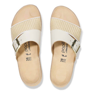 Birkenstock - Sandália Almina de couro natural feminina - Média/Estreita