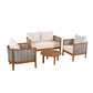 Outdoor Unique Tub Design 4-Seat Sofa Set with Woven Rope