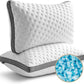 Memory Foam Cooling Pillow with Ice Silk Cover – Set of 2