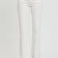 Risen - High Rise Ankle Straight Raw Hem With Side Slit Pants