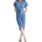 Steve Madden - Rouched Waist Tie Midi Dress