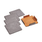 Creative Gifts International - Porta-copos de couro sintético - Conjunto de 4