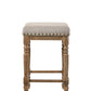 Farsiris Weathered Counter Height Stool Set of 2 - Beige