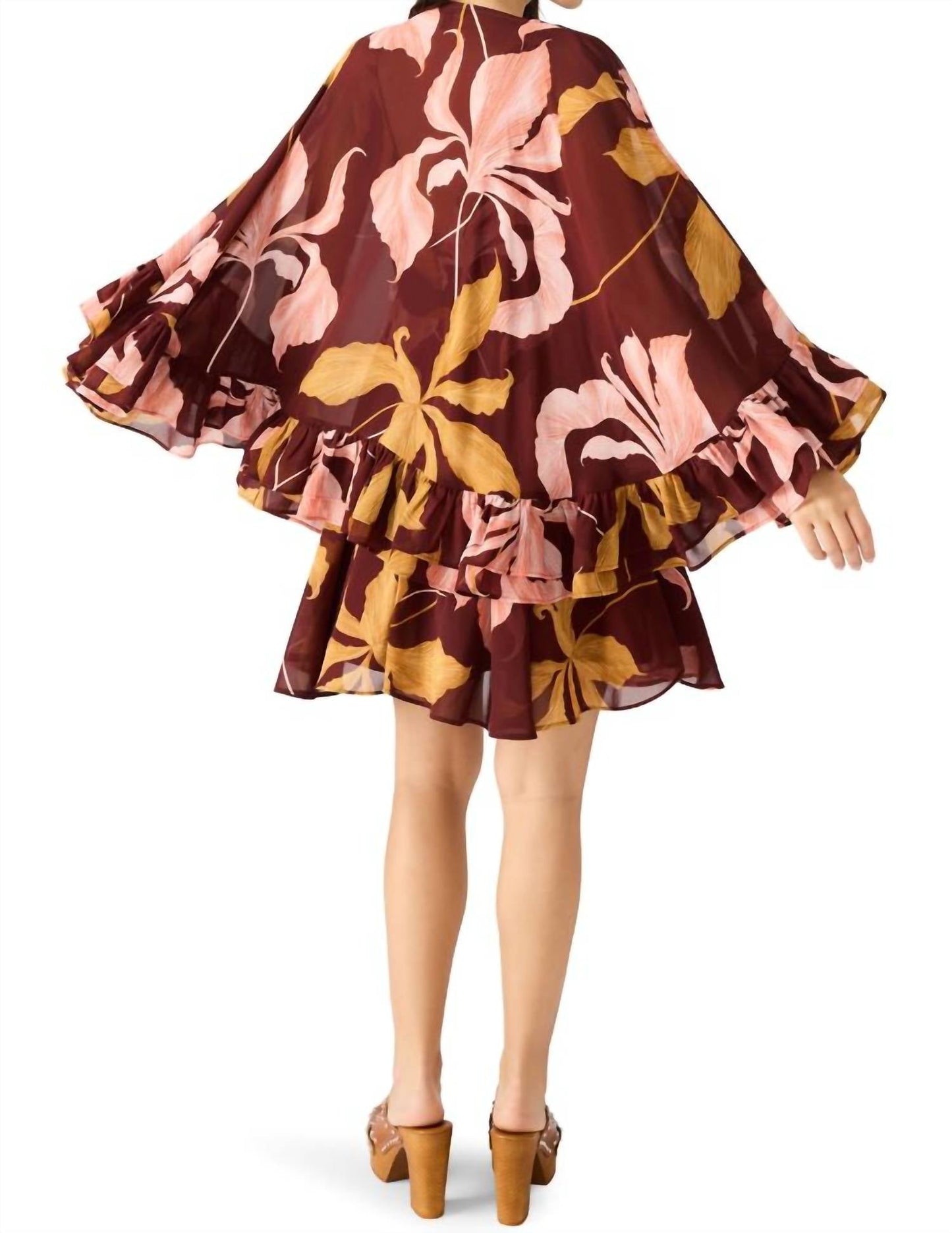 Steve Madden - Rowan Removable Ruffle Capelet Mini Dress