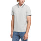 Perry Ellis Men's Gray Tipped Collar Polo Shirt - XLarge