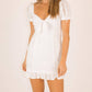 Adora - Flower Embroidered Mini Dress