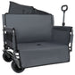 3-in-1 Convertible Folding Wagon Cart with Bench Seat & Storage