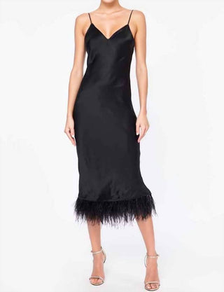 Cami Nyc - Vestido de penas de corvo