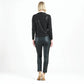 Clara Sunwoo - Shimmer Embellished High Boat Neck Side Draped Top