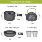 Camping Cookware Set 12pcs Aluminum Pot Pan Kettle