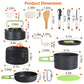 Camping Cookware Set 16pcs Outdoor Pot Pan Kettle Kit