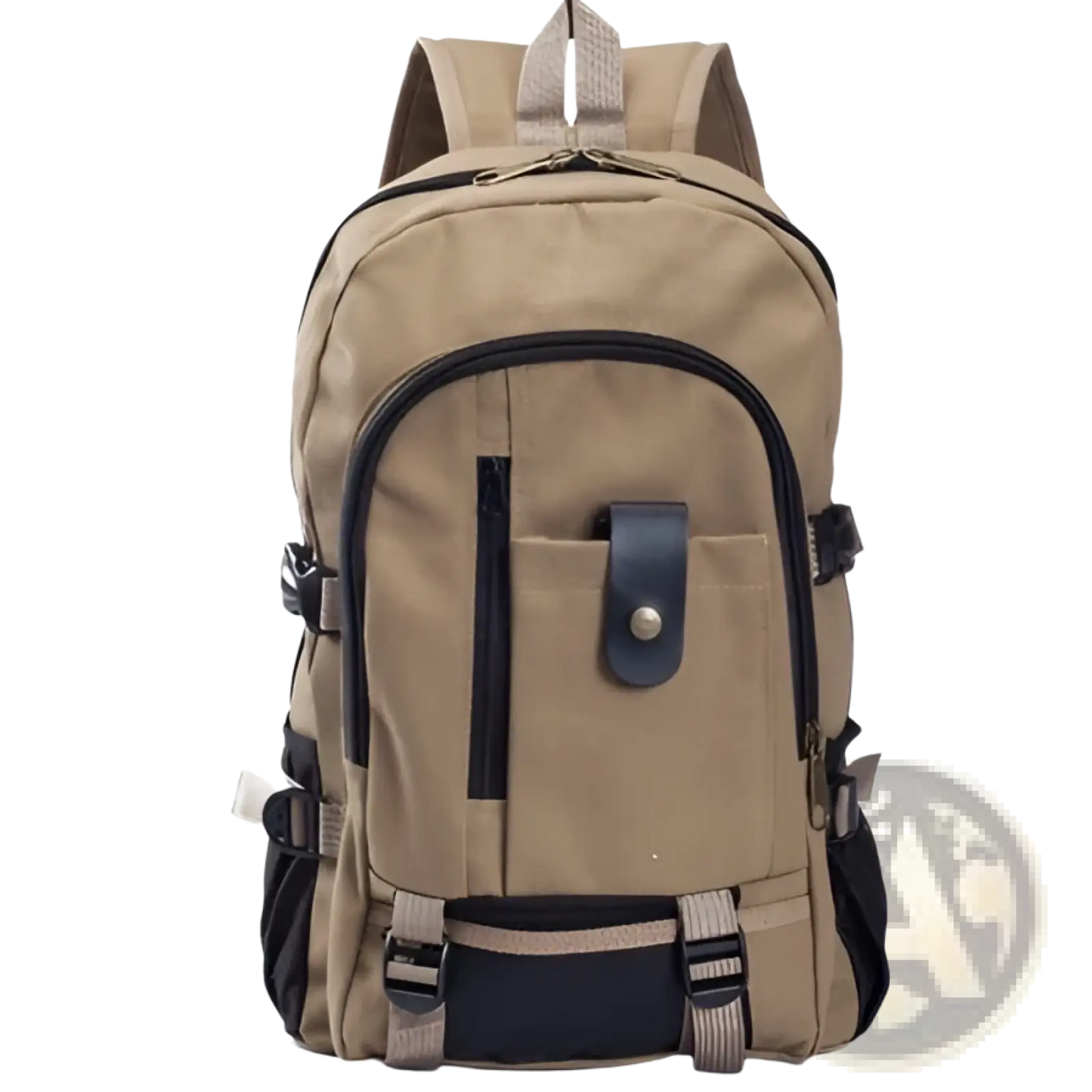Canvas Backpack Men's Olive Green Student Bag