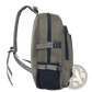 Canvas Backpack Men's Olive Green Student Bag