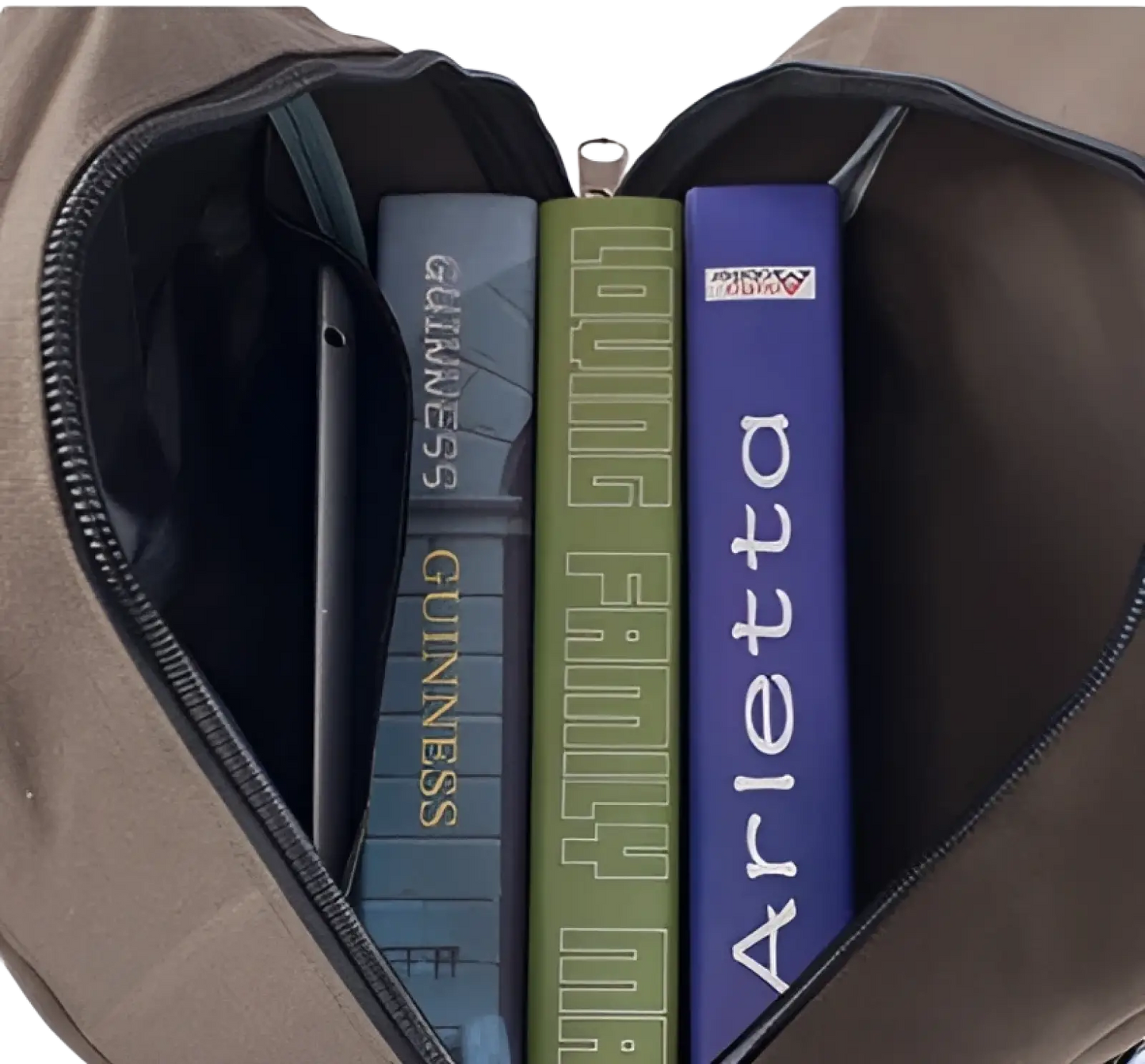 Canvas Backpack Men's Olive Green Student Bag