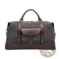 Canvas Duffel Bag Large Travel Handbag with Leather Trim