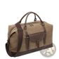 Canvas Duffel Bag Large Travel Handbag with Leather Trim