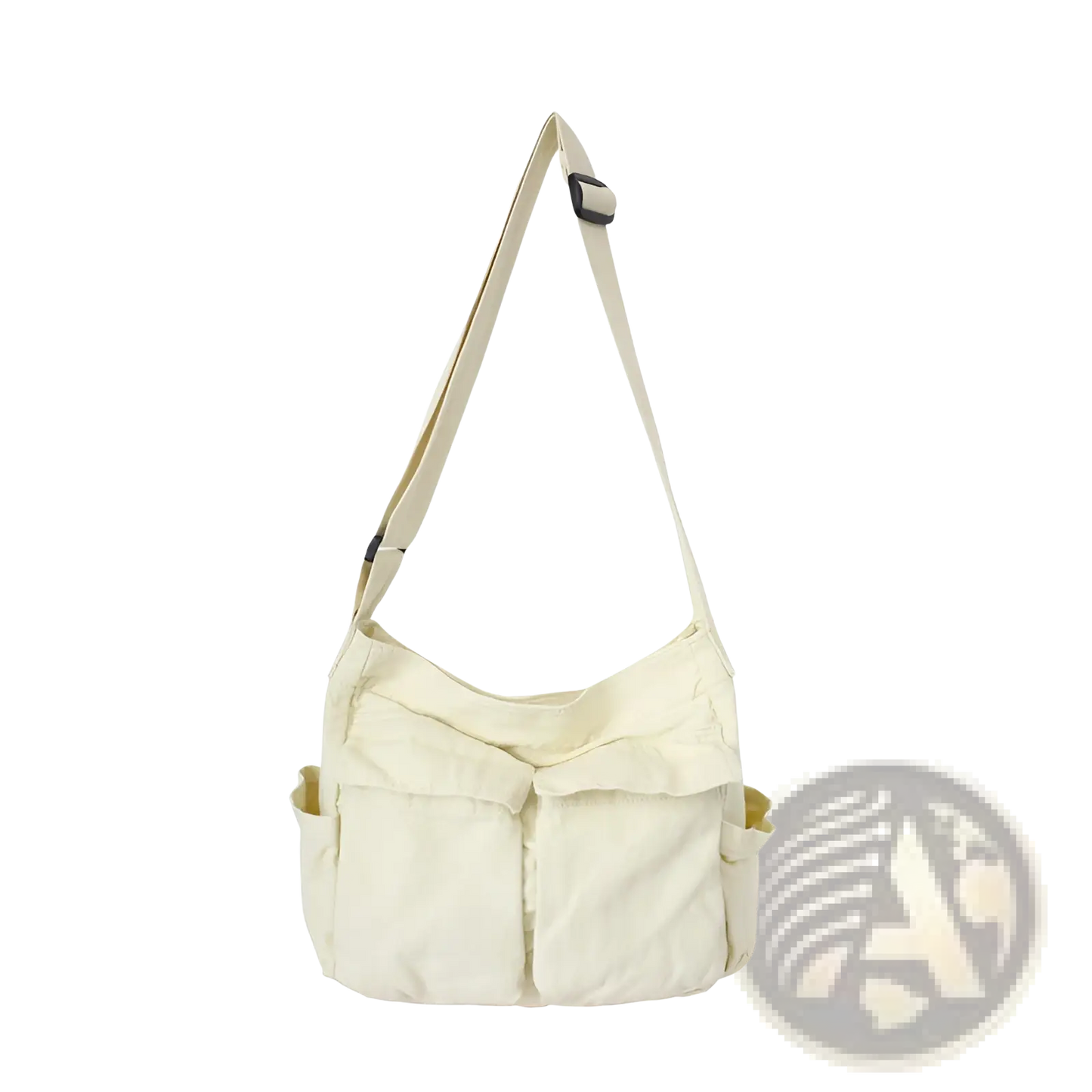 Canvas Shoulder Bag Large Multi Pocket Retro Tote