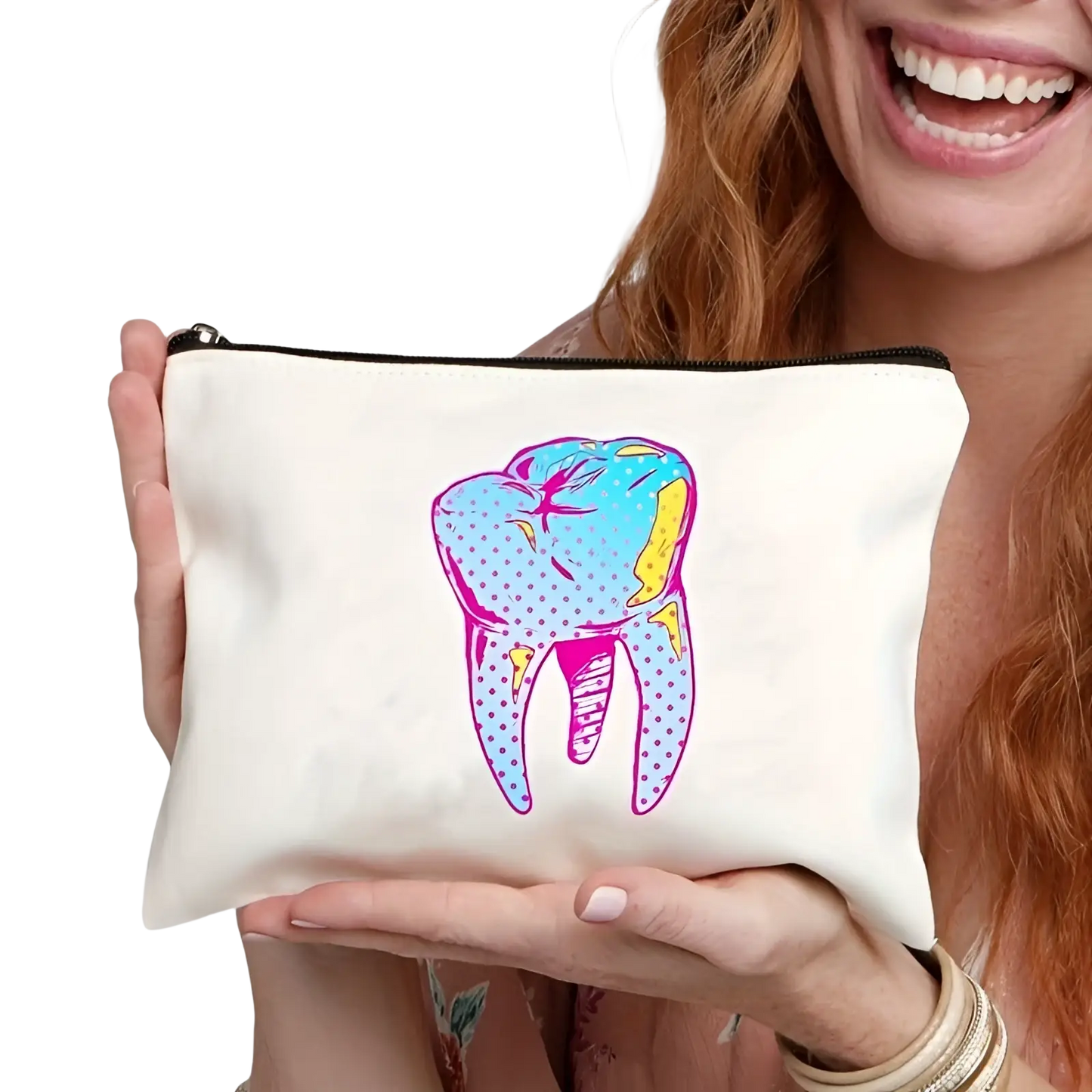 Canvas Tooth Pouch not a Bag of Teeth Travel Case
