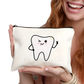 Canvas Tooth Pouch not a Bag of Teeth Travel Case