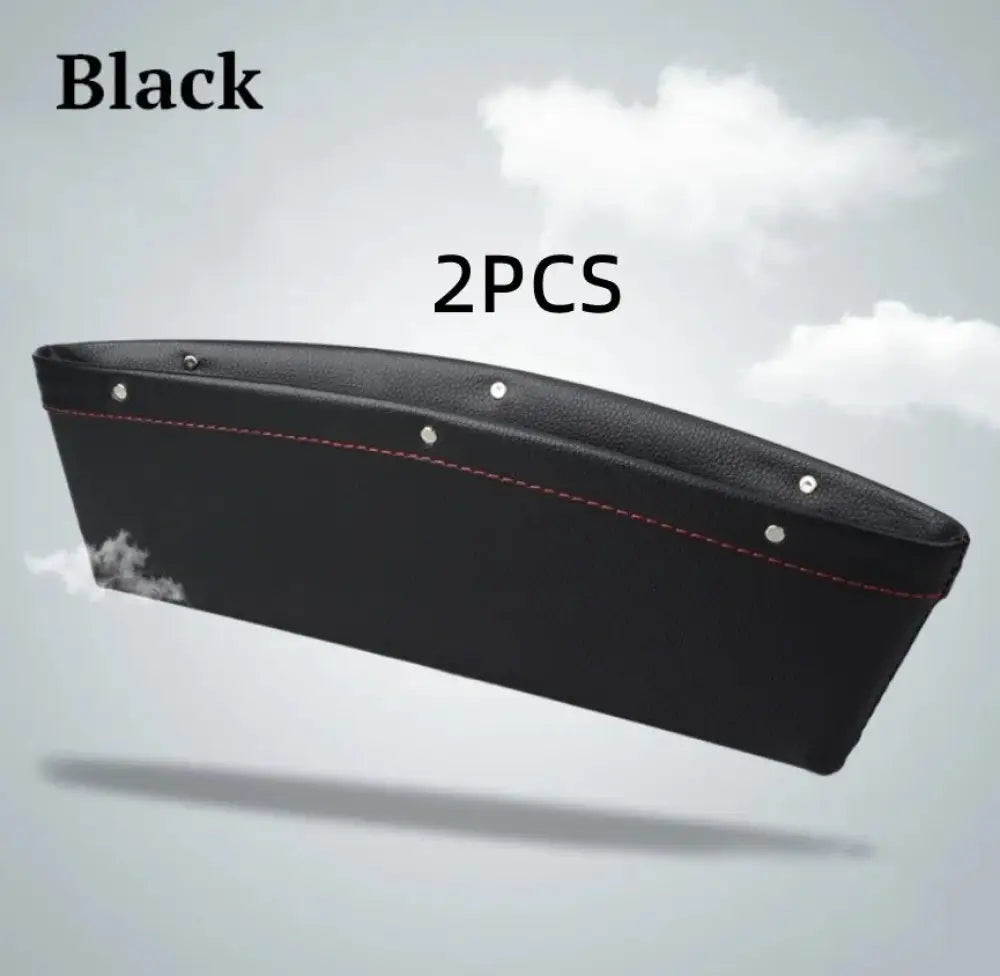 Premium Pu Leather Car Seat Gap Organizer with Rivets