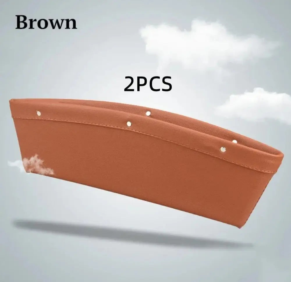 Premium Pu Leather Car Seat Gap Organizer with Rivets