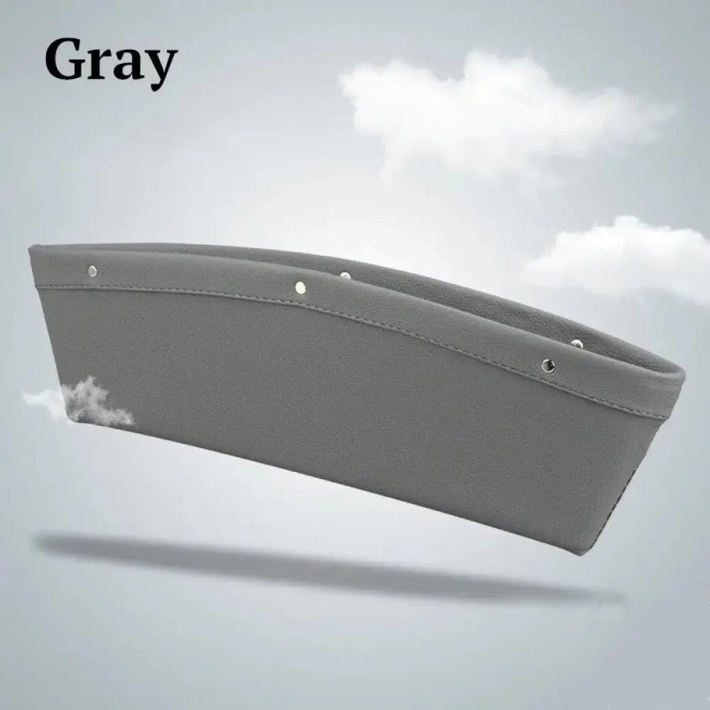Premium Pu Leather Car Seat Gap Organizer with Rivets