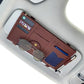 Premium Leather Car Sun Visor Storage Organizer