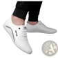 Casual Leather Flat Sneakers Lightweight Breathable