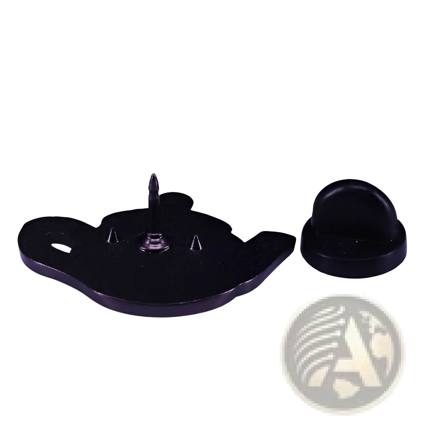 Cat Witch Teapot Enamel Pin Whimsical Copper Brooch