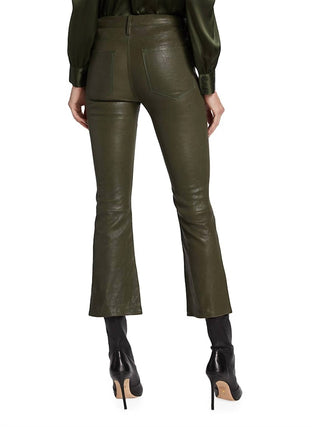 Moldura - Calça Cropped Mini Bota Couro