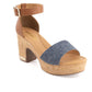 Andrea - Women's Heeled Denim Sandal