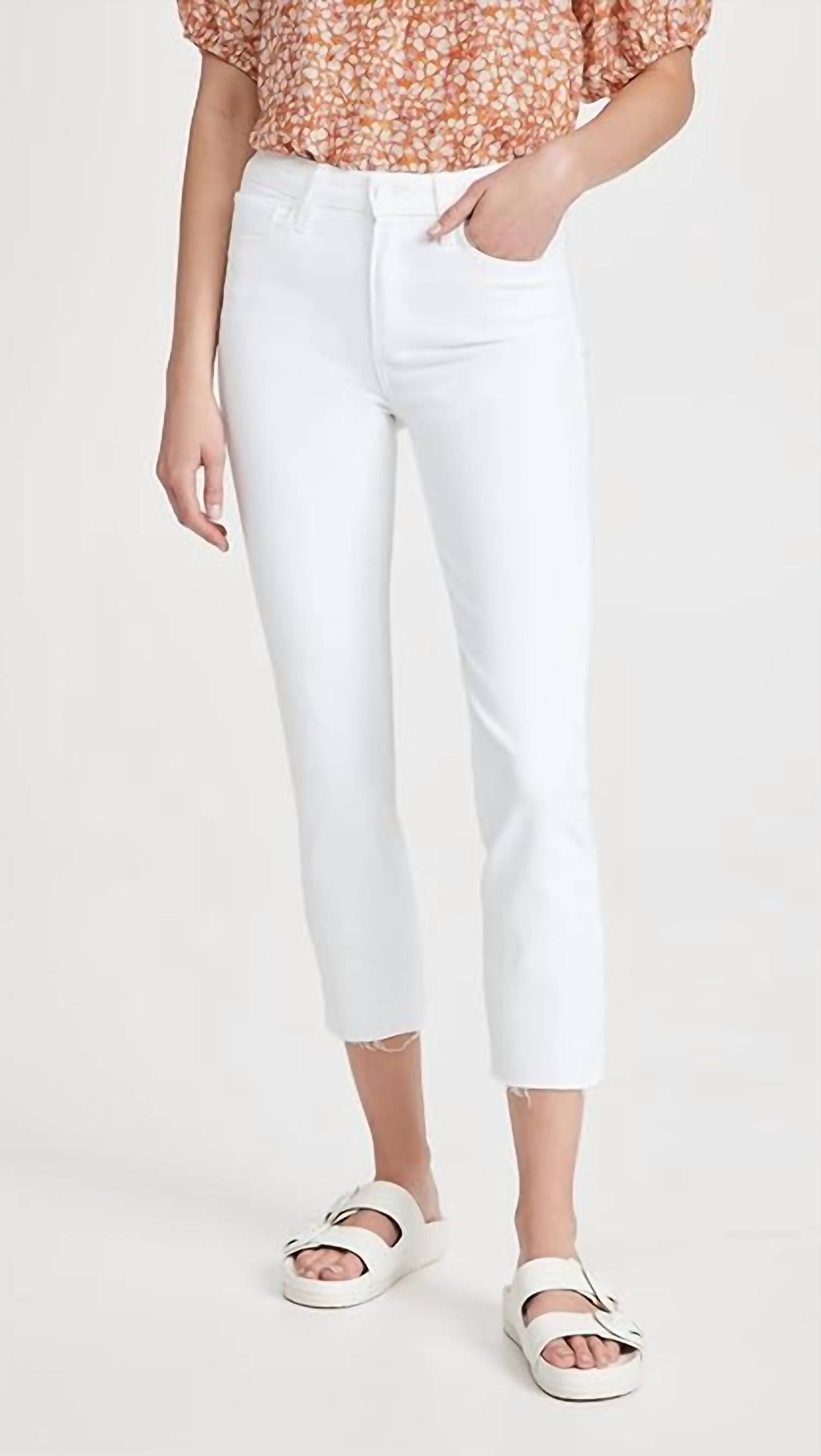 Paige - CINDY CROP WITH RAW HEM JEANS