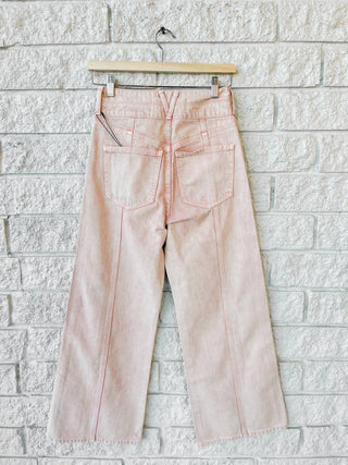 Veronica Beard - Calça Jeans Taylor Cropped Cintura Alta e Larga