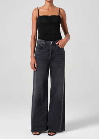 Agolde - Jeans Dame de cintura alta e perna larga sem punho