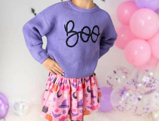 Sweet Wink - Boo Yarn Knit Halloween Sweater