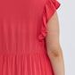 Entro - Curvy Karli Ruffle Sleeve Tiered Dress