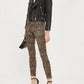 Topshop - Jamie Leopard Print Satin Skinny High Rise Jeans