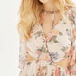 Topshop - Floral Print Textured Sheer Chiffon Maxi Dress