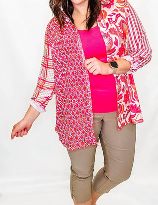 Slimsation By Multiples - Calça Crop com 3 Tiras