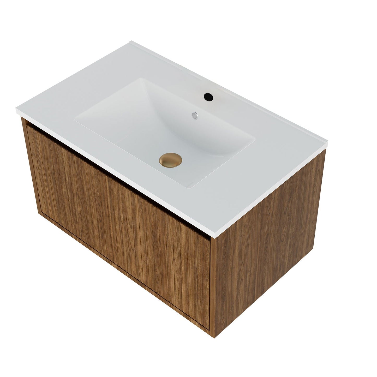 Wall Mounted Floating Bathroom Vanity With Sink and Drawers