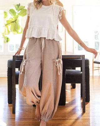 Ee:Some - Emma Striped Drawstring Jogger