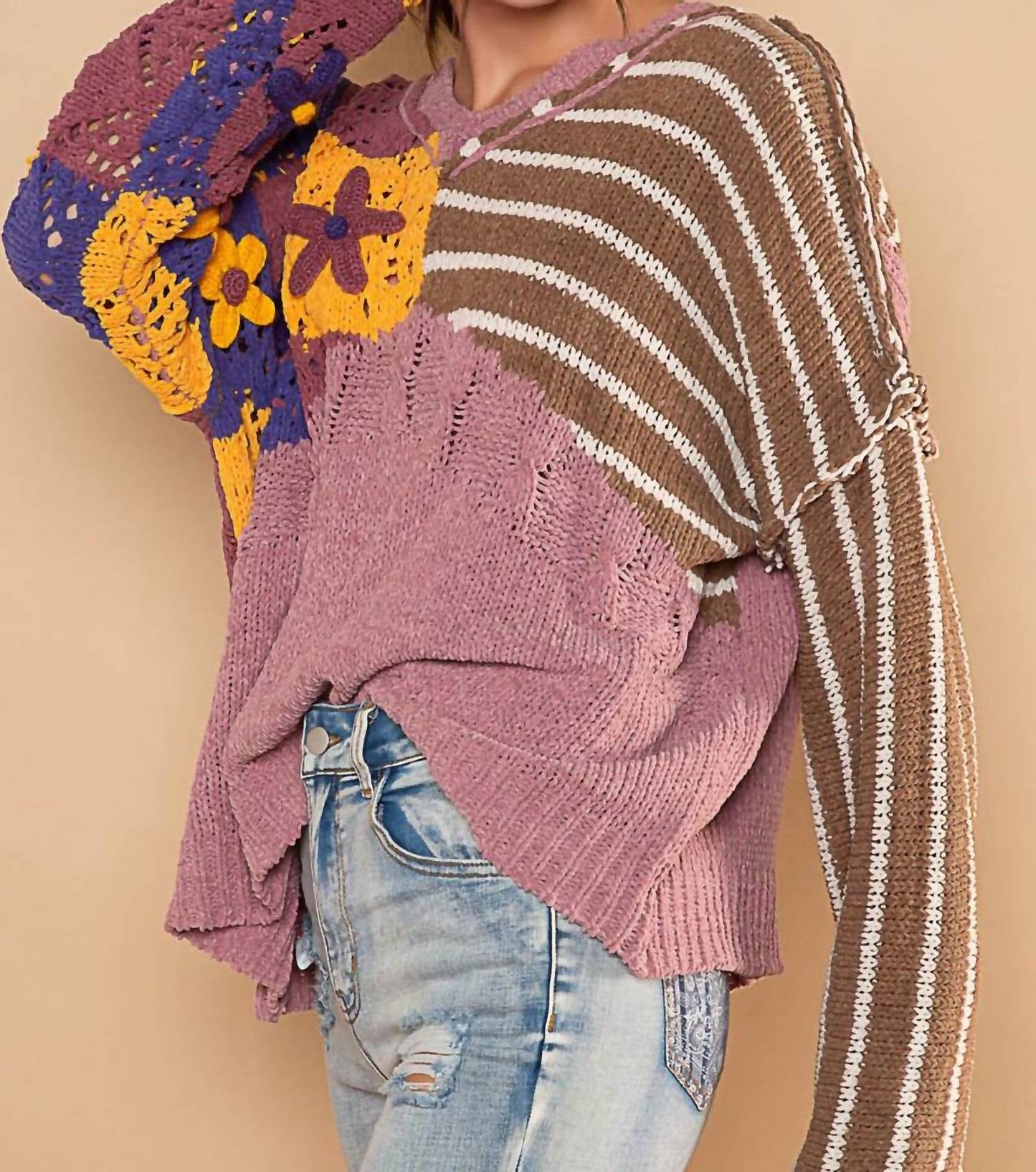 Pol - Chenille Crochet Sweater