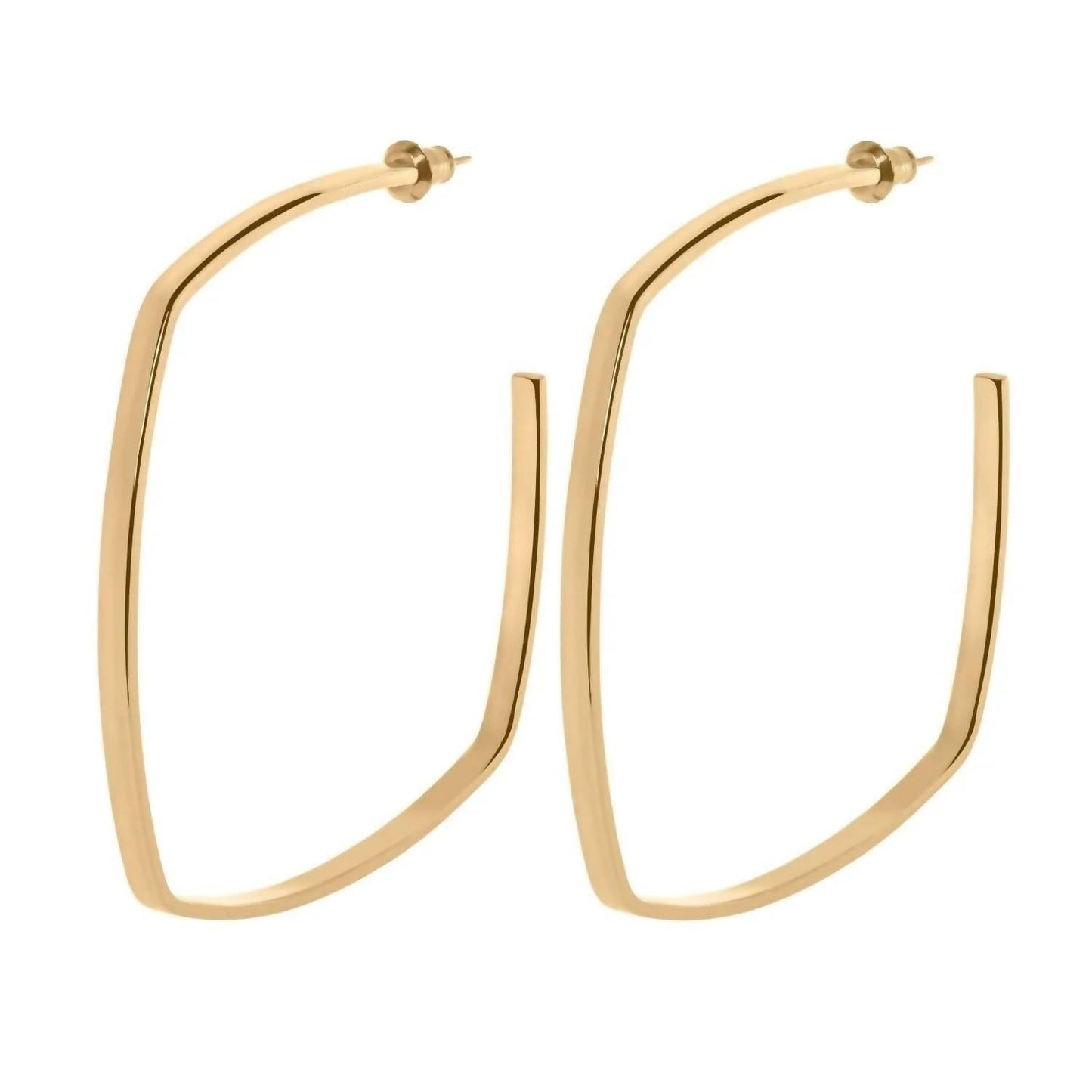 Eklexic - Women's Square Shaped Hoop Earrings