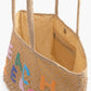 America & Beyond - Women's Beach Please Beaded Macrame Jute Tote