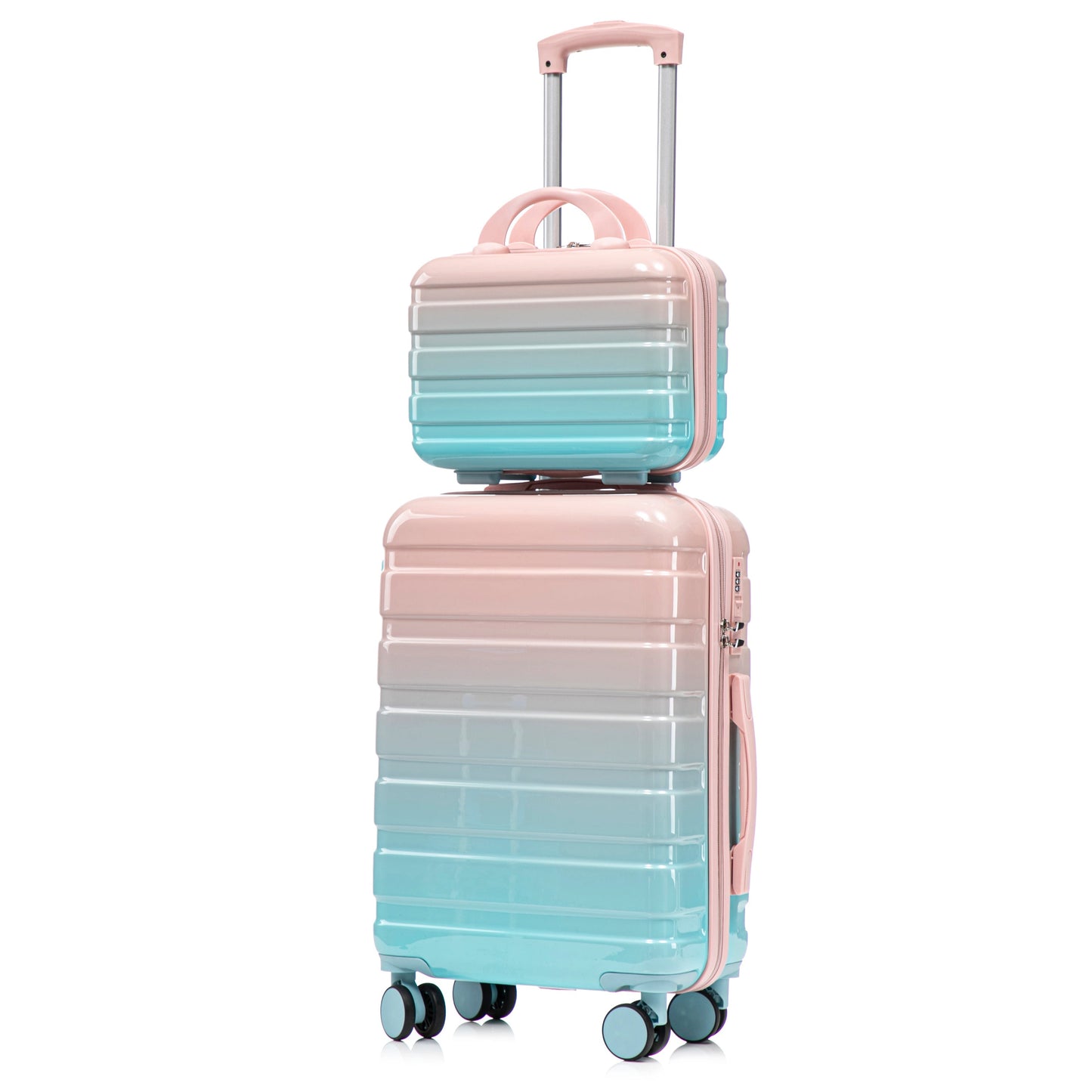 14"/20" 2-Pieces PC Spinner Wheel Carry On Luggage Set