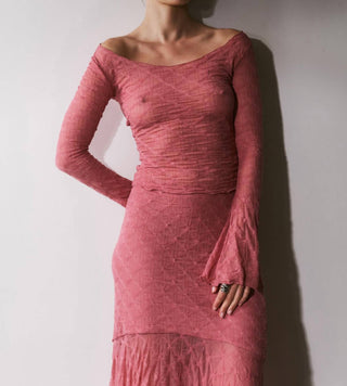 Saemdi - Women's Crinkled Jersey Skirt