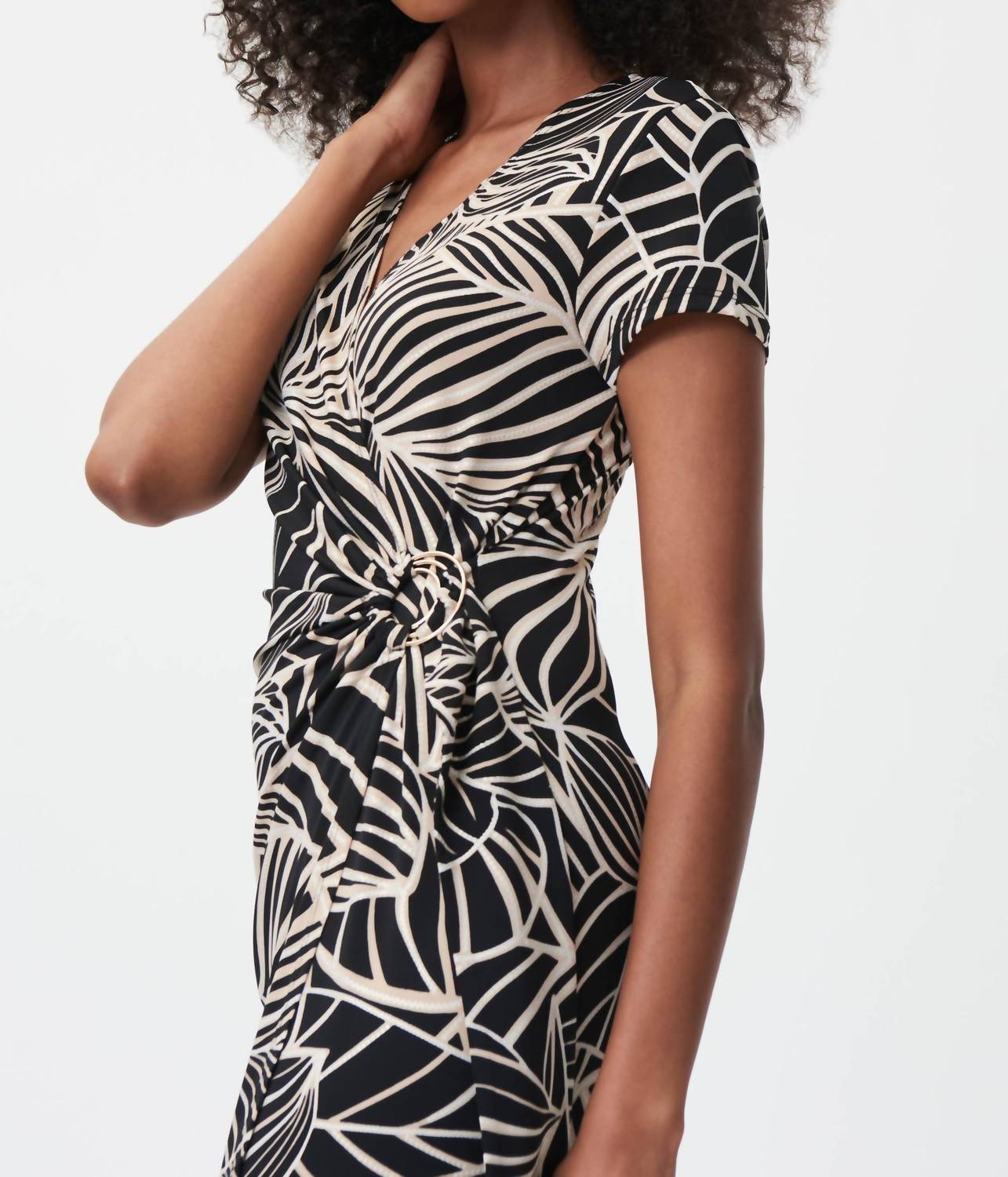 Joseph Ribkoff - Palm Print Wrap Dress