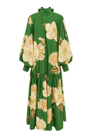 Alemais - Sage Silk Gown