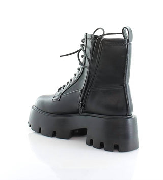 Steve Madden - Bota de combate feminina Maddox com salto plataforma e salto bloco